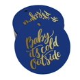 thumbnail image 1 of Inkdotpot Gold Foil Paper Hang Tags Baby It's Cold Outside Baby Shower Favor Tags 100 Pieces, 1 of 6