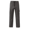 thumbnail image 4 of Men's Four Seasons Street Sickies Work Pants Leisure Sports Multi Pocket Simple L Foot Mouth Cap Rope Plus Size Cargo Pants Waist Lace Up Patchwork Ribbon Standard Woven Cargo Trousers, 4 of 5