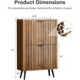 thumbnail image 2 of Semiocthome Armoire à Chaussures avec 2 Tiroirs Basculants pour Entrée, Étagère de Rangement à Chaussures Étroite Autoportante, Noyer, 2 of 2