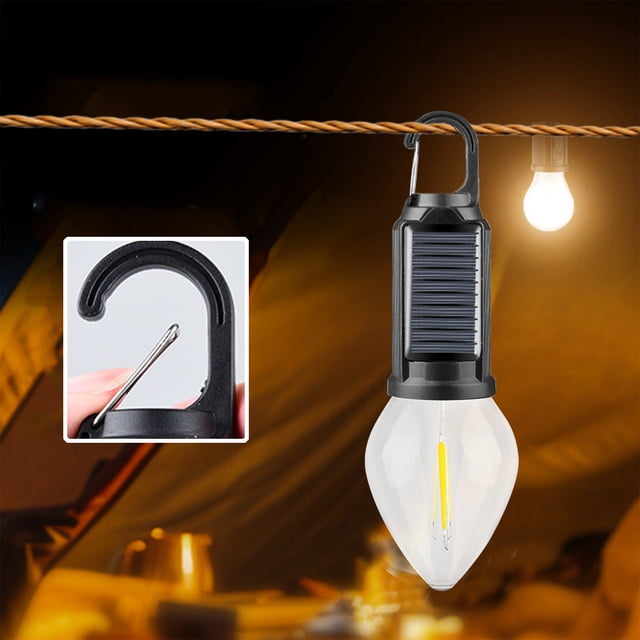 Led Camping Lantern USB Rechargeable Outdoor Tent Lights For Camping Hanging Light Bulbs With Clip Hook Camping Flash