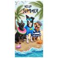 thumbnail image 3 of Bright Colors Hello Summer Dog Banner Tropical Design Beach Theme for Summer Party Outdoor Decoration Beach Events, 3 of 4