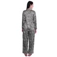 thumbnail image 3 of Moomaya Ensemble de Pyjama à Manches Longues et Shorts pour Femmes, Pyjama en Satin à Boutons pour Femmes, 3 of 6