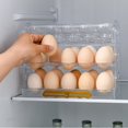 thumbnail image 1 of MesaSe Egg Container for Refrigerator 3-Tier Holder Rack with Handle & Flipping Tier Time Marker 30 Counts, 1 of 3
