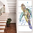 thumbnail image 1 of Illustration de Tortue de Mer Bleue - Impression sur Toile d'Art Animalier, 1 of 3