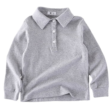 Splozh T-Shirts en Coton à Manches Longues pour Garçons T-Shirt à Manches Longues pour Enfants T-Shirt d'Automne pour Garçons T-Shirt à Manches Longues pour Enfants Hauts de Base Chemise pour Garçons Gris,12-18 Mois