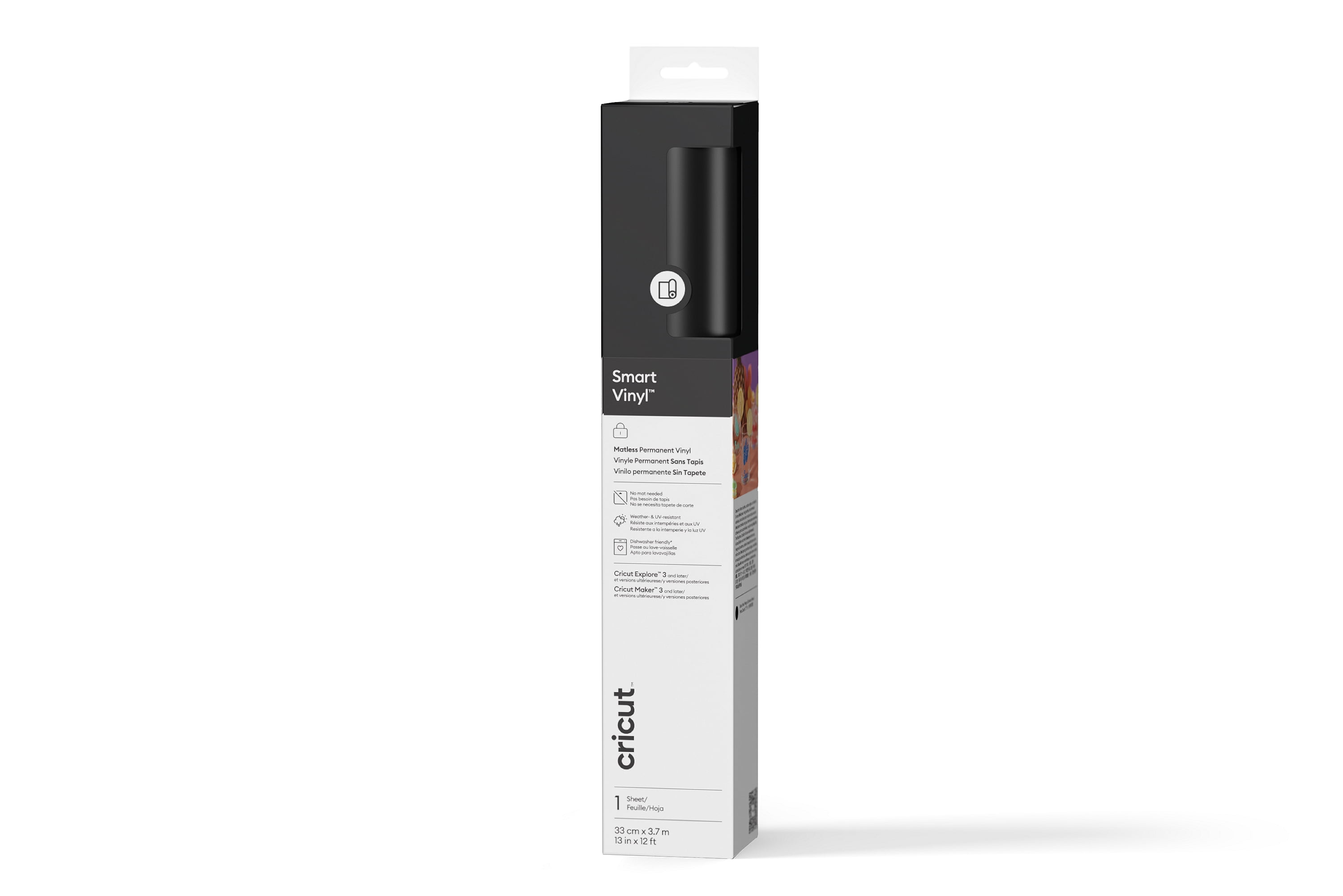 Cricut® Smart Vinyl™ Matless Permanent Vinyl (12 ft), Black