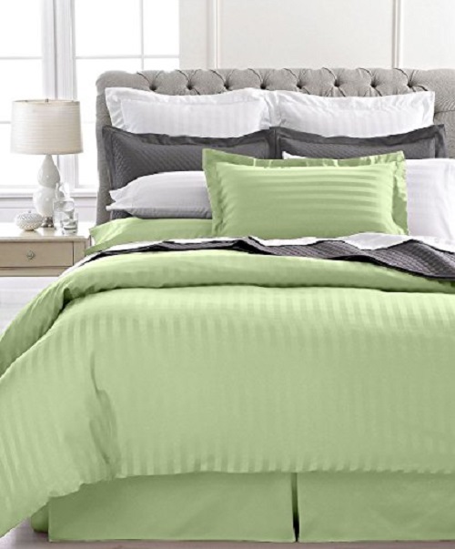 Ultra Soft 1800 Series 3 PC Striped Duvet Set (Full/Queen, Sage)