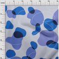 thumbnail image 3 of oneOone Polyester Spandex Blue Fabric Abstract Organic Shape Craft Projects Decor Fabric Printed By The Yard 56 Inch Wide, 3 of 4