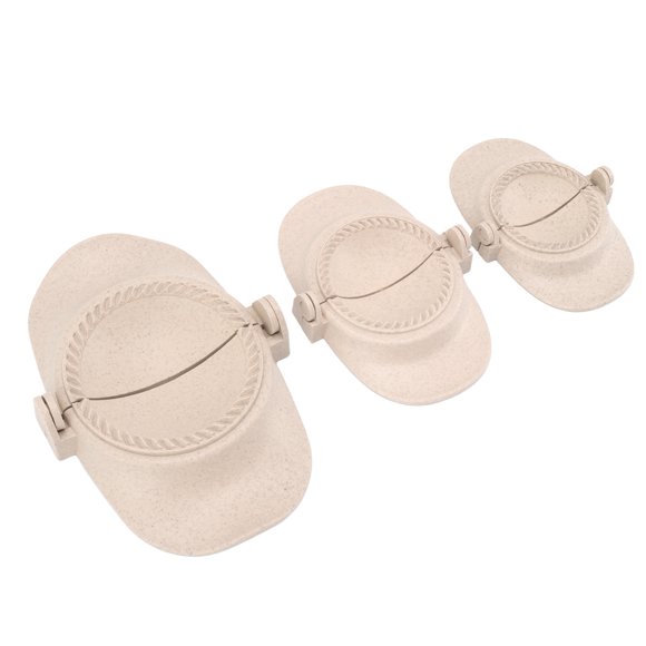 Press 3 Pcs Dumpling Maker Mould Wheat Straw Empanadas Press Mold Different Sizes for Cooking Kitchen