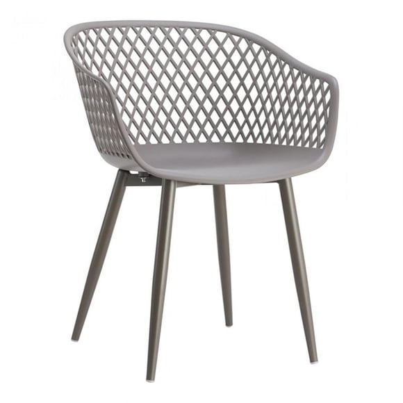 Moe's Home Collection Chaise d'Extérieur Piazza Gris - Ensemble de Deux