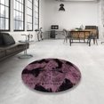 thumbnail image 3 of Ahgly Company Indoor Square Abstract Raspberry Purple Abstract Area Rugs, 8' Square, 3 of 6