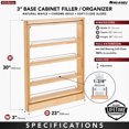 thumbnail image 3 of Rev-A-Shelf 432-BFBBSC-3C 3" Cabinet Filler Pull-Out Organizer Spice Rack, 3 of 10