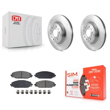 Transit Auto Front Disc Brake Rotors and Semi-Metallic Pads Kit for Car Ram 1500 K8S-103657