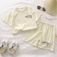 thumbnail image 4 of Birdeem Chemises pour Filles Ensemble à Manches Courtes pour Enfants Été Shorts Coréens T-Shirt Enfants Été Haut/chemise à Manches Courtes à Col Rond Ensemble, 4 of 12