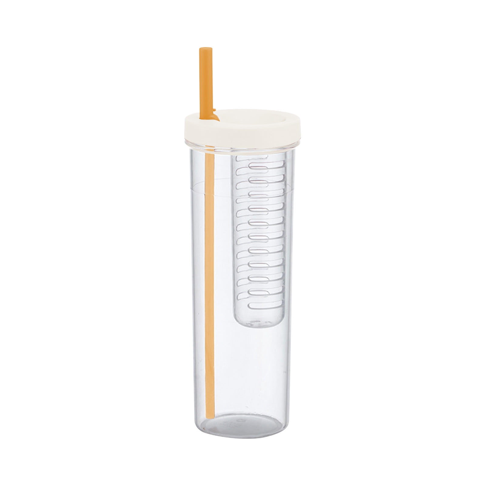 YIMWNYI High Value Folding Straw Tea Separator Water Bottle, Portable Drop Resistant Water Bottle with Strainer and Lid