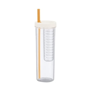 YIMWNYI High Value Folding Straw Tea Separator Water Bottle, Portable Drop Resistant Water Bottle with Strainer and Lid