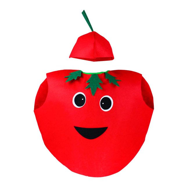 Déguisement de Fruit pour Enfants Cosplay Robe Fantaisie pour Jeu de Rôle Fête Spectacle Tomate