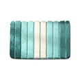thumbnail image 1 of Green 50X80Cm Striped Floor Mat, Quick-Dry And Skid-Proof, Perfect For High-Traffic Wet Areas, Durable Fabric, 1 of 7