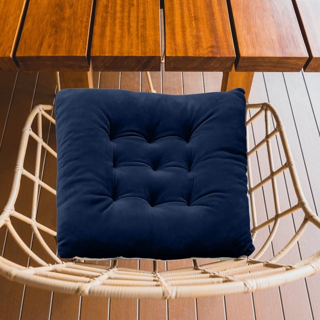 Plush Seat Cushion for Office Chair Thick Stool Cushion with Non Straps for Students,Teachers,and Home Use Soft Polyester Chair Pad for Extended Sitting Comfort,50x50x5cm Washable Cover