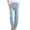Light Blue, variant on HOWPAY Linen Pants for Women Casual Relaxed Fit Straight Leg High Waist Elastic Trousers with Pockets Solid Color Summer Comfy Lounge Pant Brown XXL