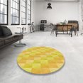 thumbnail image 4 of Ahgly Company Tapis d'Intérieur Lavable en Machine Carré Transitionnel Jaune Banane, 7 Pieds Carré, 4 of 7
