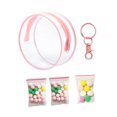 thumbnail image 3 of Milaget PVC Clear Doll Display Case Organizer Mini Doll Figure Storage Case for Doll pink, 3 of 9