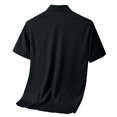 thumbnail image 3 of Birdeem Shirts for Men Mens Short Sleeved Solid Color Button Ice Silk Formal Dress Short Sleeved, 3 of 9
