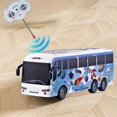 thumbnail image 1 of karymi Four Way LED Simulation Bus Children's Travel Bus Remote Control Bus Toy Car Model Toy Kids Christmas Gifts, 1 of 6