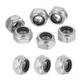 thumbnail image 1 of 15 Pcs M10x1.5mm Lock Nuts, 304 Stainless Steel Nylon Insert Self-Locking Nut, 1 of 6