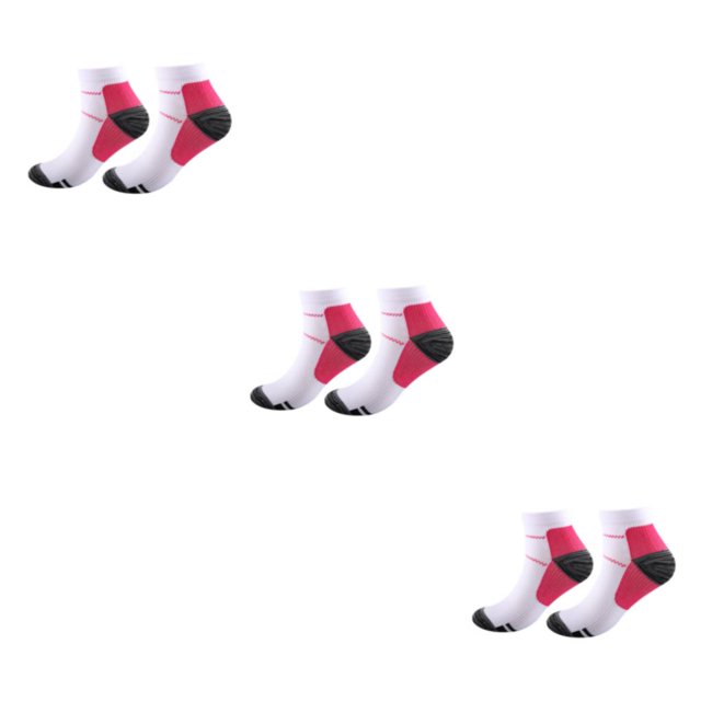 kurtrusly 1/2/3/5 2 Pcs/ensemble Bas de Compression pour Femmes Performance et Réduire la Fatigue Soulager rose Rouge P/M 3 Pcs