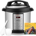thumbnail image 1 of 6 Quart 7-in-1 Electric Pressure Cooker, Slow Rice cooker, Steamer, Sauté, Yogurt Maker & Warmer, 18 Cooking Programs, Stainless Steel, 1 of 10