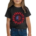 thumbnail image 4 of MKOSPLRT T-Shirt Drapeau des États-Unis pour Fille Garçon Manches Courtes Col Rond T-Shirts à Fleurs T-Shirts Graphiques Fête de l'Indépendance Cadeaux Joyeuse Journée du Souvenir, 4 of 9