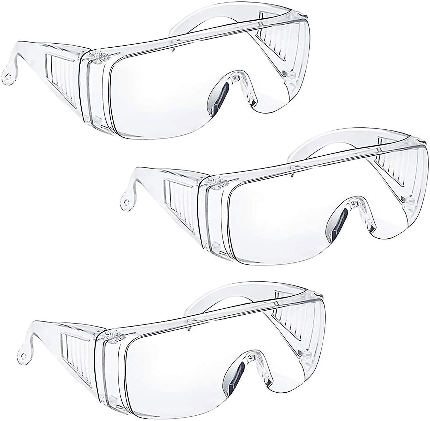 Lunettes de Sécurité par-Dessus Lunettes Lunettes de Protection pour le Travail - Lunettes Antibuée Protection des Yeux avec Vision Claire, Résistantes aux Rayures et aux Uv Sa