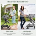 thumbnail image 2 of INFANS 2 in 1 High Landscape Convertible Baby Stroller, Newborn Reversible Bassinet Pram, Foldable Pushchair with Adjustable Canopy, Aluminum Structure, 5-Point Harness for Infant & Toddler, 2 of 9