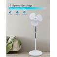 thumbnail image 3 of BLACK+DECKER Adjustable Oscillating Fan, 3 Speed Settings with LED Control Panel, Fan with Pedestal, 3 of 7