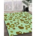 thumbnail image 3 of Ahgly Company Tapis d'Intérieur Lavable en Machine Carré Vert Pâle, 3 Pieds Carré, 3 of 7