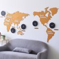 thumbnail image 3 of Yhmxh Home Decor,Stickers,Wall Decor, World DIY Wall Clock Map Sticker Home Office Decor Clock Cotton F Lag, 3 of 4