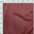 thumbnail image 3 of oneOone Jersey en Viscose Tissu Rouge Abstractions Matière de Robe Tissu Imprimé Tissu au Mètre 60 Pouces de Large, 3 of 5