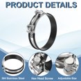 thumbnail image 3 of T-Bolt Hose Clamp, Rubber Cushioned Intake Intercooler Pipe Tube Clamps Stainless Steel Radiator Hose Clamp 113-121mm, 3 of 6