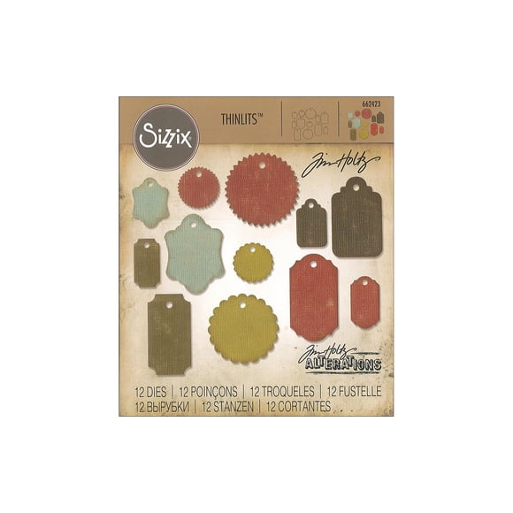 662423 SIZZIX THOLTZ THINLITS DIE GIFT TAGS