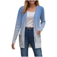 thumbnail image 1 of Gubotare Cardigans pour Femmes avec Poches, Décontractés, Légers, à devant Ouvert, Chandails Cardigan pour Femmes (Bleu Pâle,m), 1 of 8