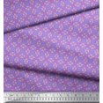 thumbnail image 3 of Soimoi Tissu en Coton Violet Damas Filigrane Imprimé 1 Yard 56 Pouces de Large, 3 of 3