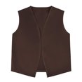 thumbnail image 3 of TOPTIE Kid Volunteer No-Button Child Vest Waistcoat Party Vests 5 Packs-Brown-L, 3 of 5