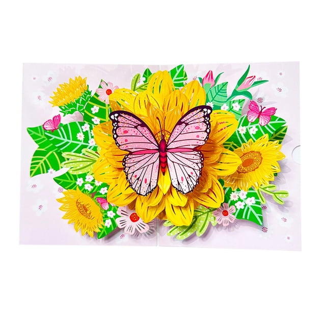Birdeem Valentines Day Three-Dimensional Greeting Card, Love Blossoms Tree Paper Sculpture, Christmas Blessing Message, Thank You Card
