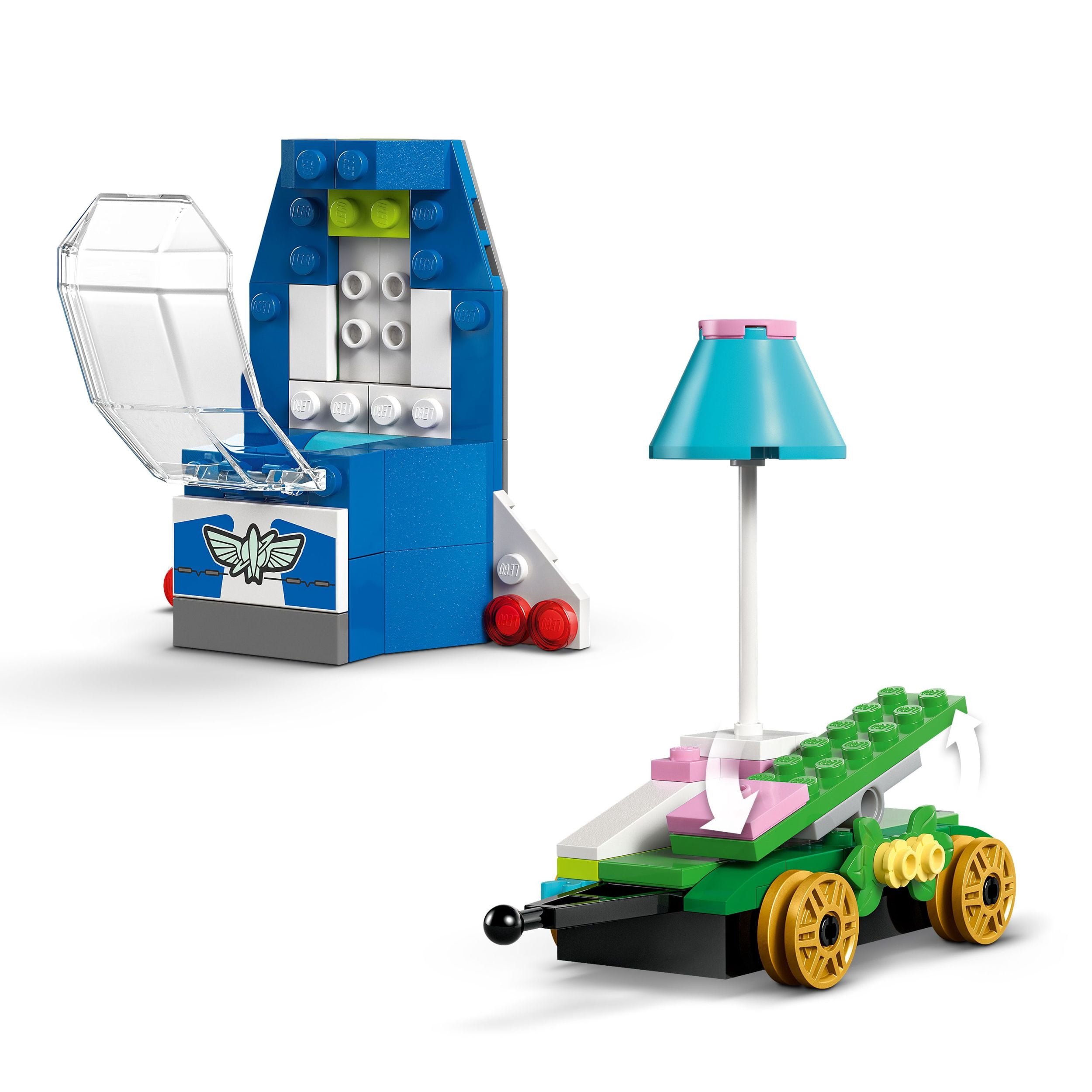 LEGO Disney et Pixar Le train en Fête et la Voiture RC de Toy Story, Ensemble de Jeu de Construction 43264