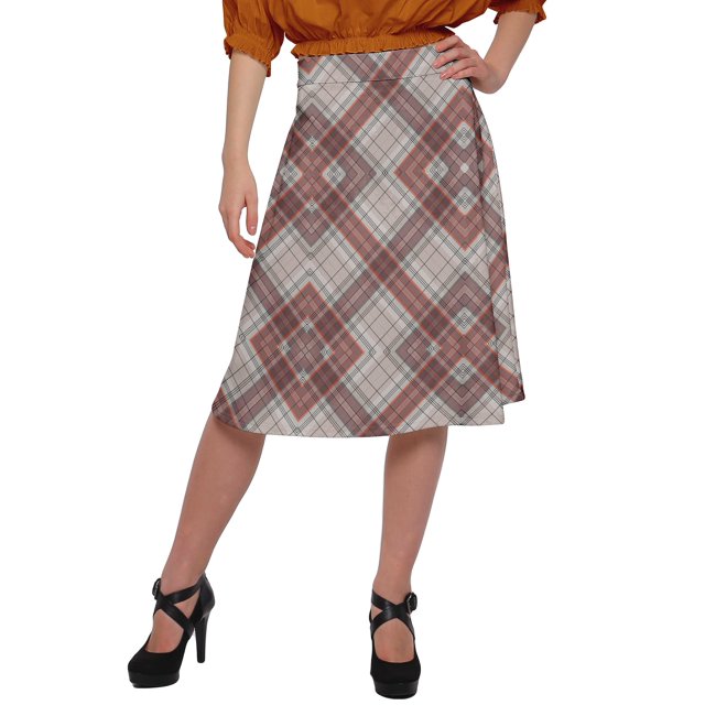 Moomaya Jupe en Poly Spandex avec Taille Élastique Jupe Imprimée Tenue d'Été pour Femmes