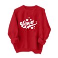 thumbnail image 1 of Penkiiy Chandails en Molleton de la Saint-Valentin pour Femmes - Mignon Chandail en Molleton de la Saint-Valentin Décontracté Cœur Pull-Over m Rouge, 1 of 8