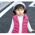 thumbnail image 4 of MIASHUI Manteaux d'Hiver pour Enfants, Tout-Petits, Bébés Garçons Filles, Chaud, Sans Manches, Gilet à Capuche, Vêtement d'Extérieur, Rose Vif, 3-4 Ans, 4 of 5