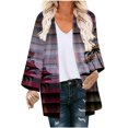 thumbnail image 2 of Nouveaux Hauts pour Femmes 2023 Mode Grande Taille Manches Longues Col Rond Blouse Imprimée Automne Chandail Décontracté Hauts Chemise Manches Longues pour Femmes, 2 of 5