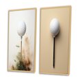 thumbnail image 3 of Designart "Minimalist Golf Tees IX" Golf Framed Wall Art Set Of 2 - White Sports Gallery Wall Frame Set For Home Decor, 3 of 6